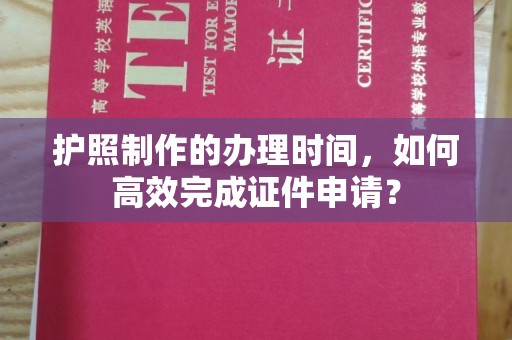 南安护照制作的办理时间，如何高效完成证件申请？